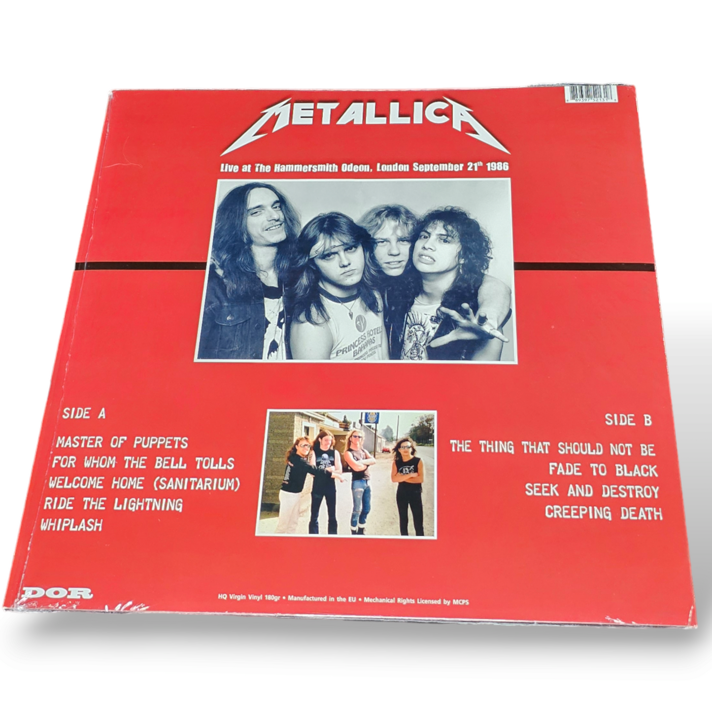 Metallica: Live at The Hammersmith Odeon, London September 21st 1986. 180g Colour Vinyl