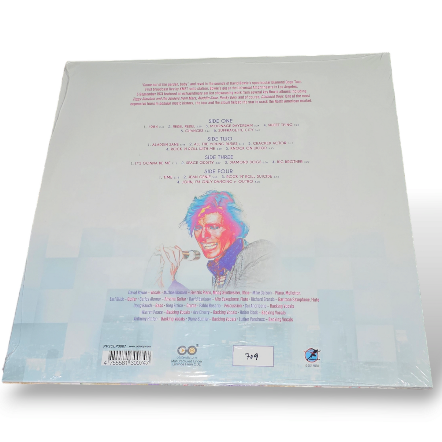 David Bowie: Live Los Angeles 1974. Double Disc. Limited Edition. Coloured White Discs